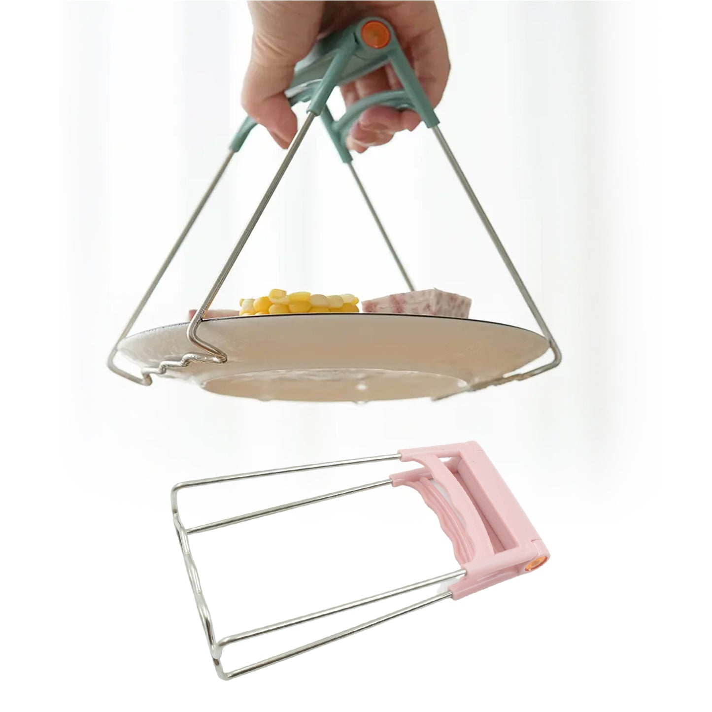 Wukusy 5906 kitchen tongs with bowls clip, wear-resistant stainless steel, ideal for lifting bowls and plates in restaurant kitchens