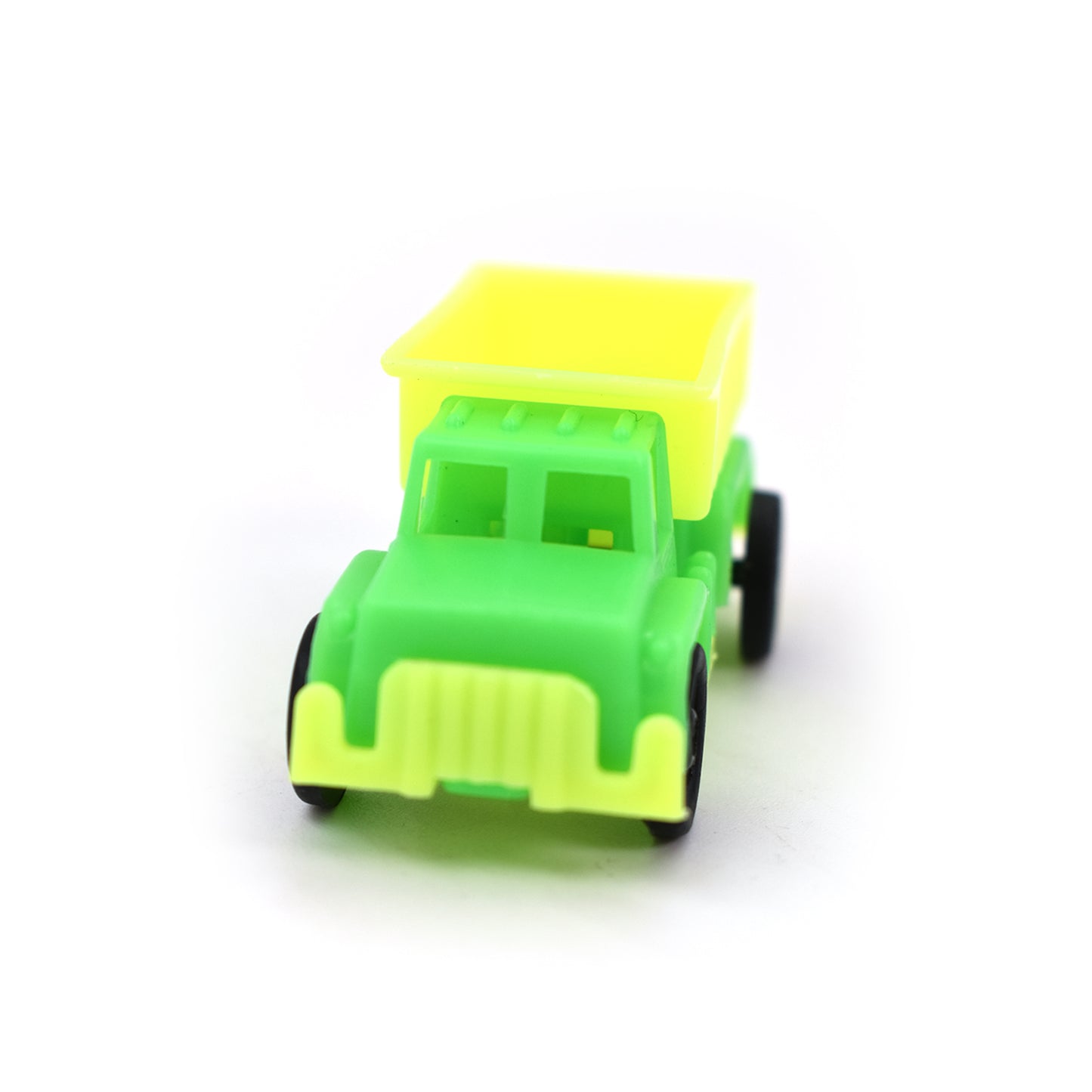 Wukusy 4414 Dumper Truck Toy featuring bright yellow plastic construction and realistic truck details for children to play with