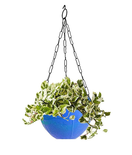 Wukusy flower pot with hanging chain for houseplants, garden, or balcony decor, featuring a stylish design for home decoration.