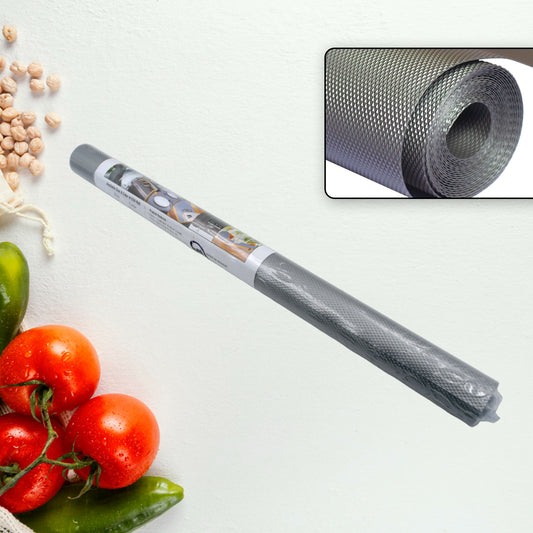 Wukusy 45cmx1.25m anti-slip bathroom and kitchen drawer shelf liner mat, strong grip, waterproof, ideal for fridge and table surfaces.