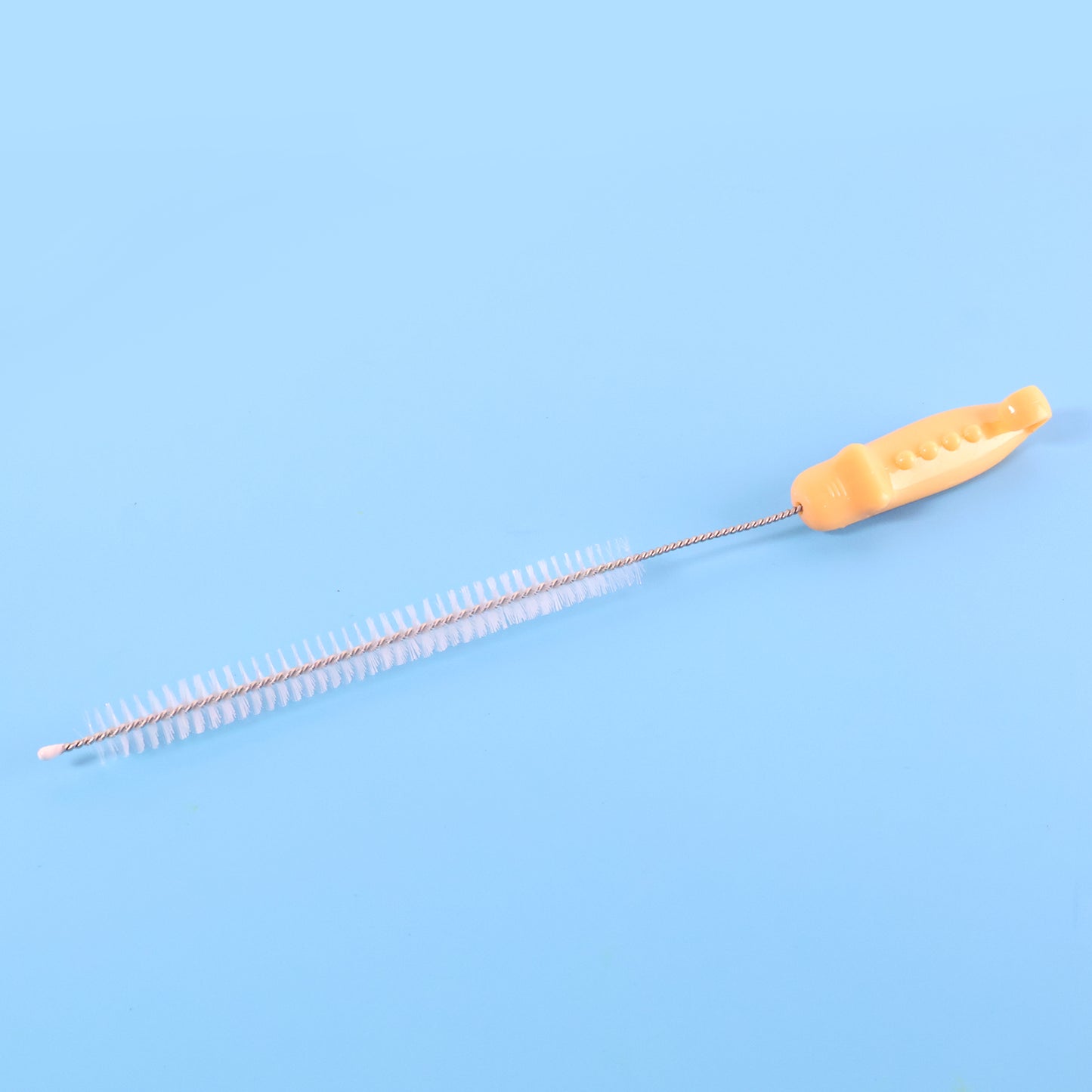 Wukusy bottle spout cleaning brush with ergonomic handle, 22 cm long, designed for thorough cleaning of bottles and narrow openings.