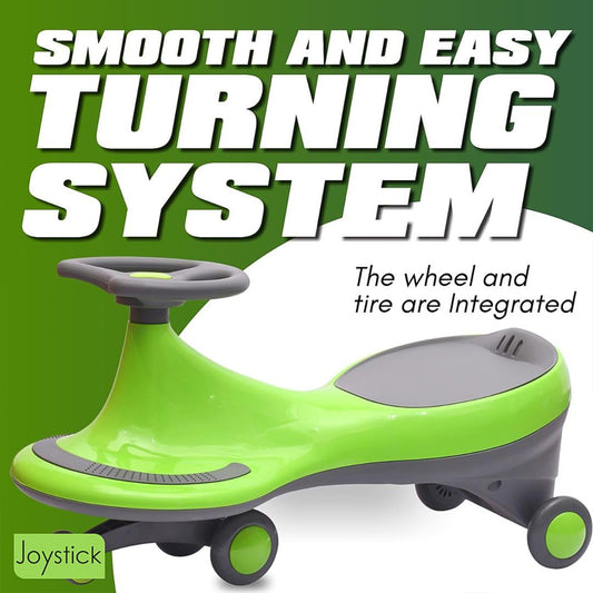 Colorful Wukusy kids' swing car toy, ride-on toy for children, featuring a vibrant mix of colors and sturdy design.