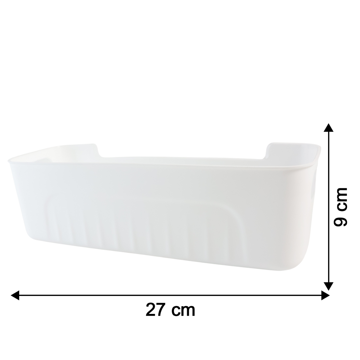 Set of four white plastic storage baskets by Wukusy, ideal for organizing home or office supplies.