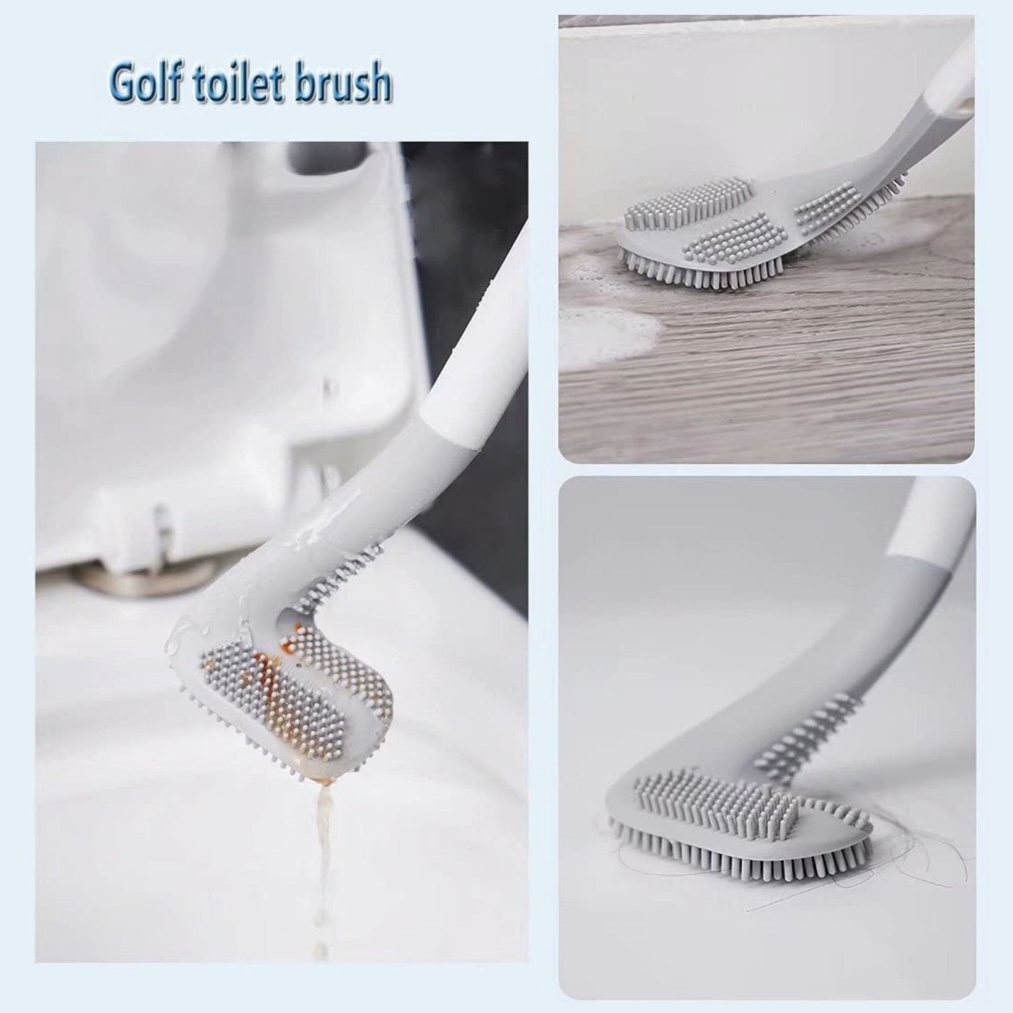 Wukusy golf-shaped toilet cleaner brush for bathroom cleaning, with a durable handle and brush head for effective toilet cleaning.
