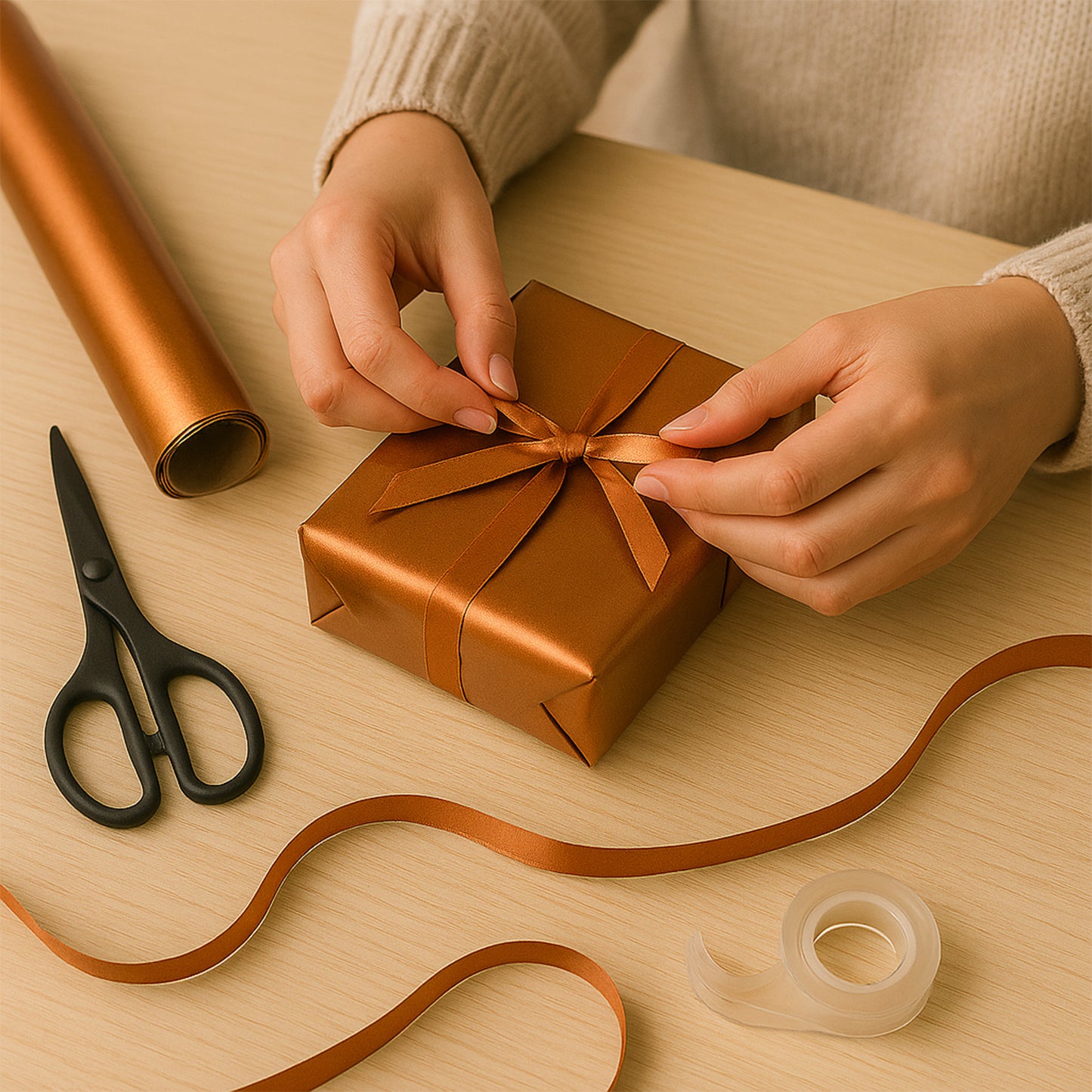 Wukusy metallic gift wrapping paper sheets in assorted colors, 45 sheets of 70x50 cm for gift packaging and decoration.