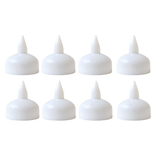 Set of 8 Wukusy round LED flameless tealight candles for home decor, with a warm, flickering glow and realistic flame effect.