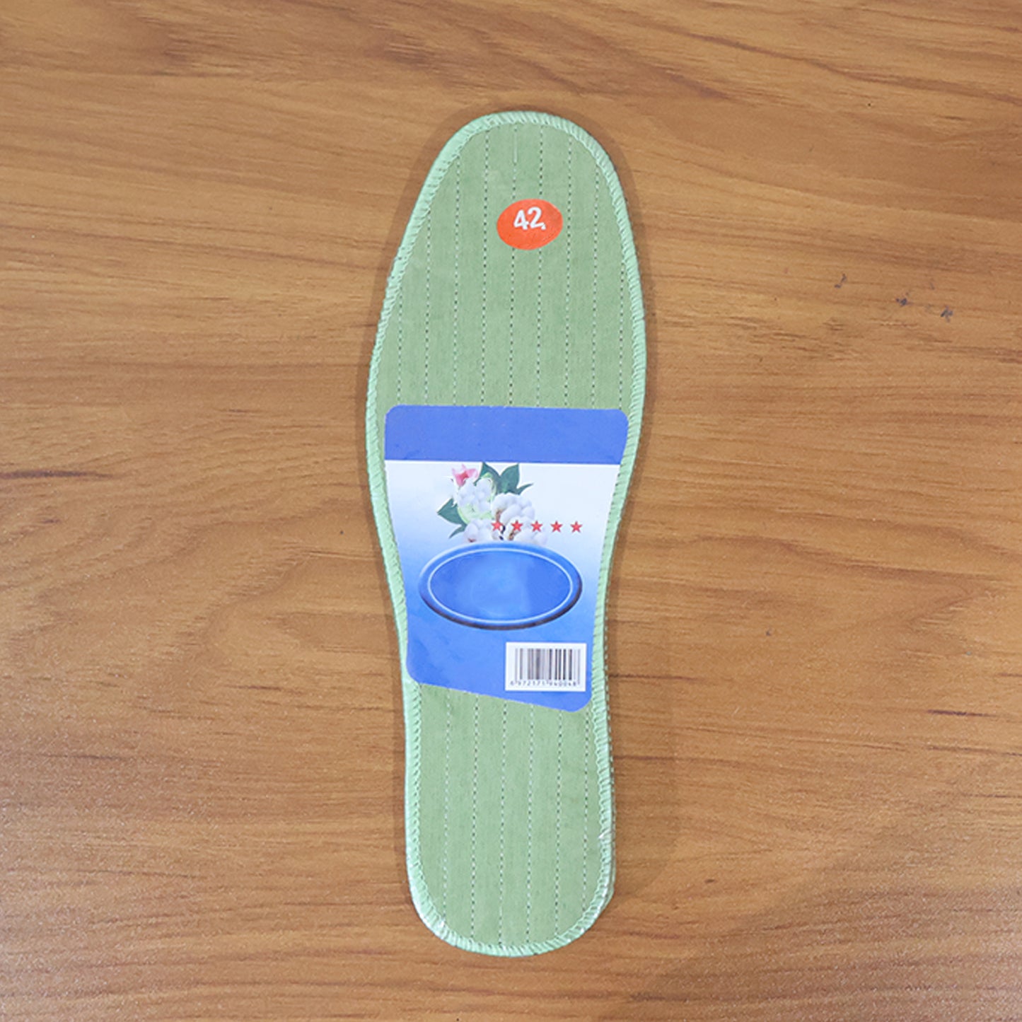 Wukusy premium comfort shoe insoles for size 42, featuring a mix of designs for daily foot support, shown in the image.