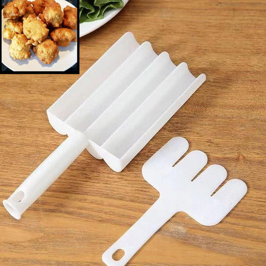 Wukusy 5913a small multifunction fritters maker set with two portable cake ball and doughnut scoops for versatile dessert preparation