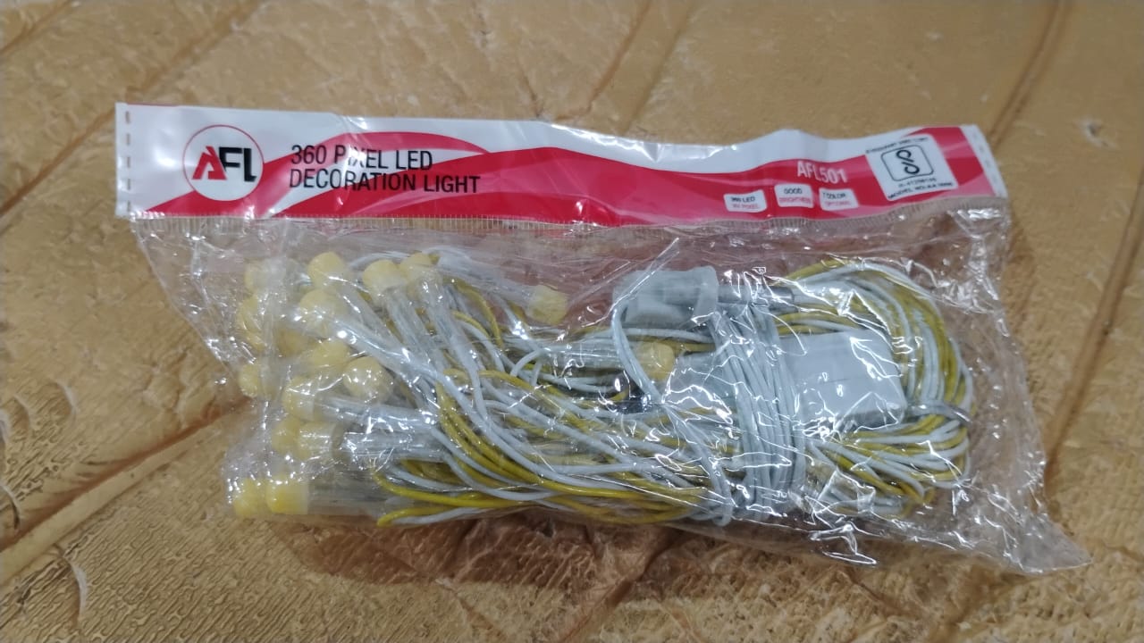 Wukusy 10-meter LED decorative string fairy lights for home decor, featuring warm glowing lights on a flexible string.