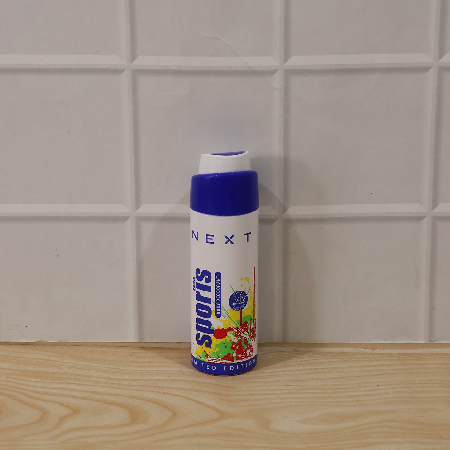 Wukusy Next Sports men's fragrance body spray and deodorant in 200ml bottle, ideal for long-lasting daily use.