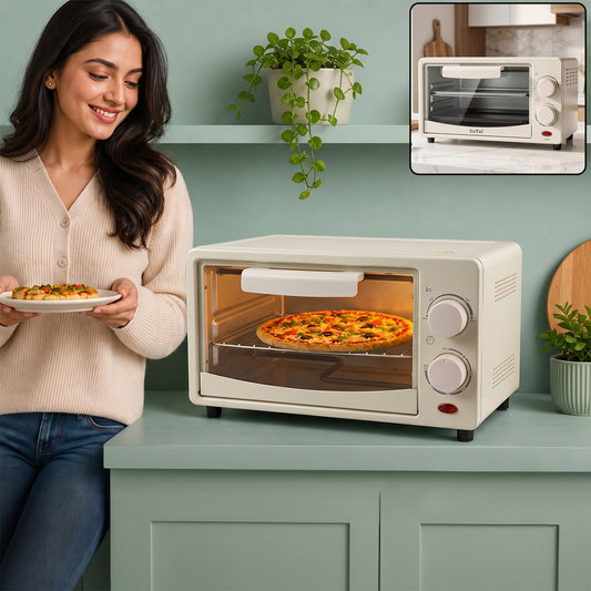 Wukusy 12L electric mini oven toaster with griller, 600W, compact design for baking, toasting, and grilling.