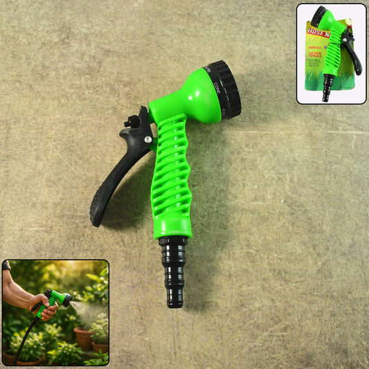 Wukusy multi-pattern garden hose spray nozzle with ergonomic grip and adjustable settings for watering gardens and plants.