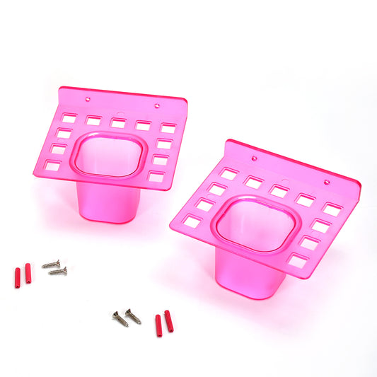 Pair of Wukusy 2-in-1 tumbler and toothbrush holder in a 2-pack, designed for convenient bathroom organization.