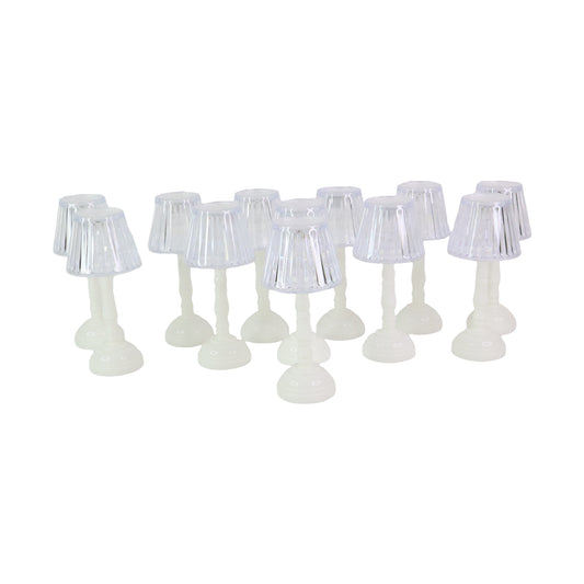 Wukusy LED crystal table lamps set of 12, elegant home decor with sparkling crystal accents and modern design.