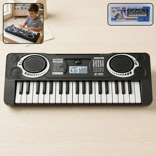Wukusy electronic musical keyboard toy for kids featuring colorful keys and multiple sound options, mini piano for young children