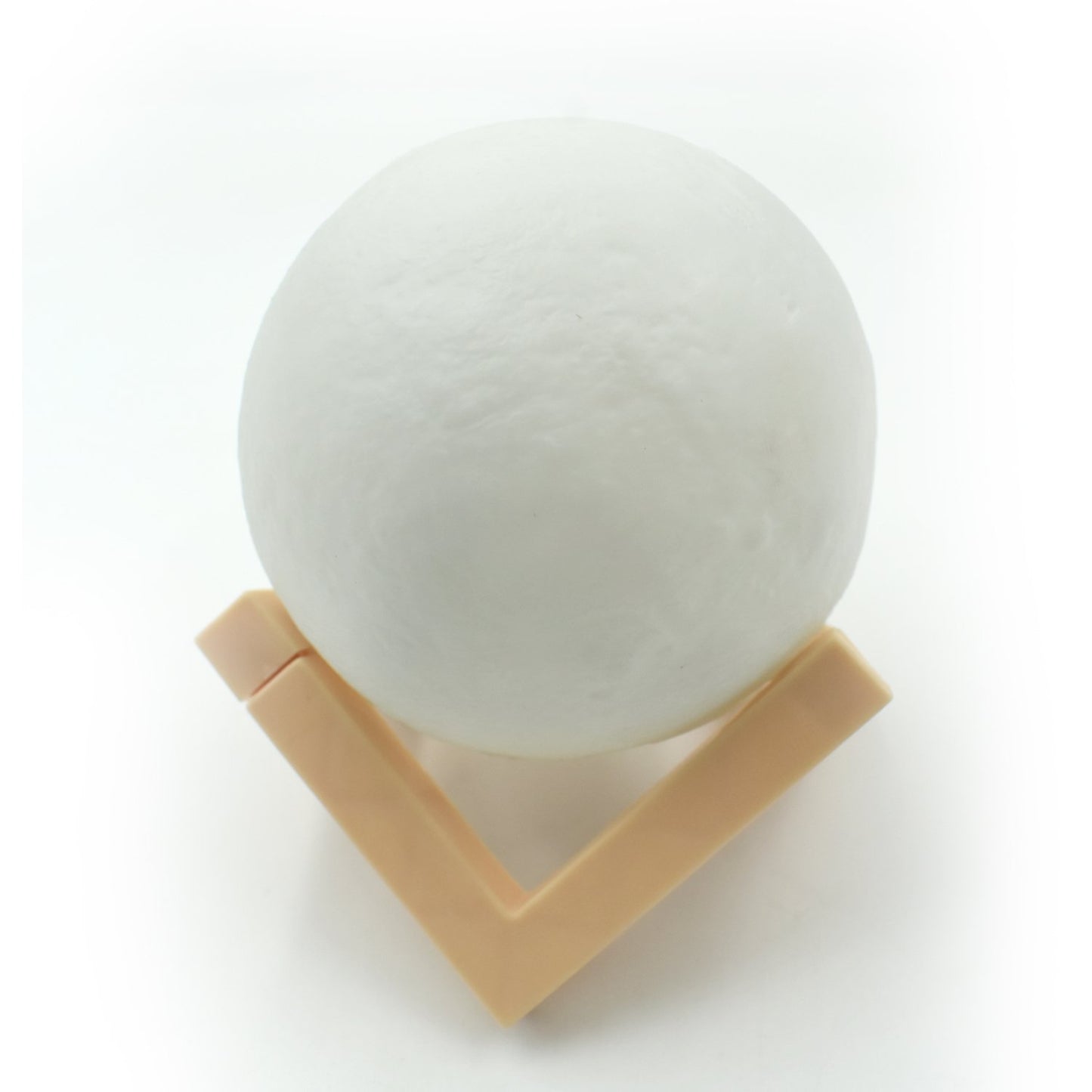 Wukusy 3D Power Moon Lamp with touch control, showing a realistic moon design with adjustable brightness on a dark background.