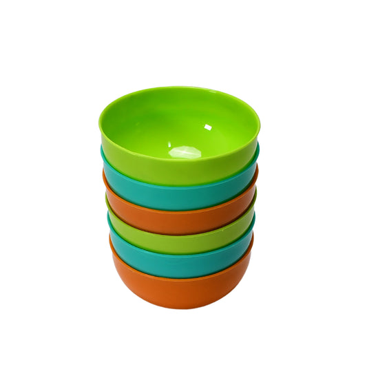 Six Wukusy soup bowls for daily use, ceramic kitchenware set with smooth, round design ideal for serving soups and stews.
