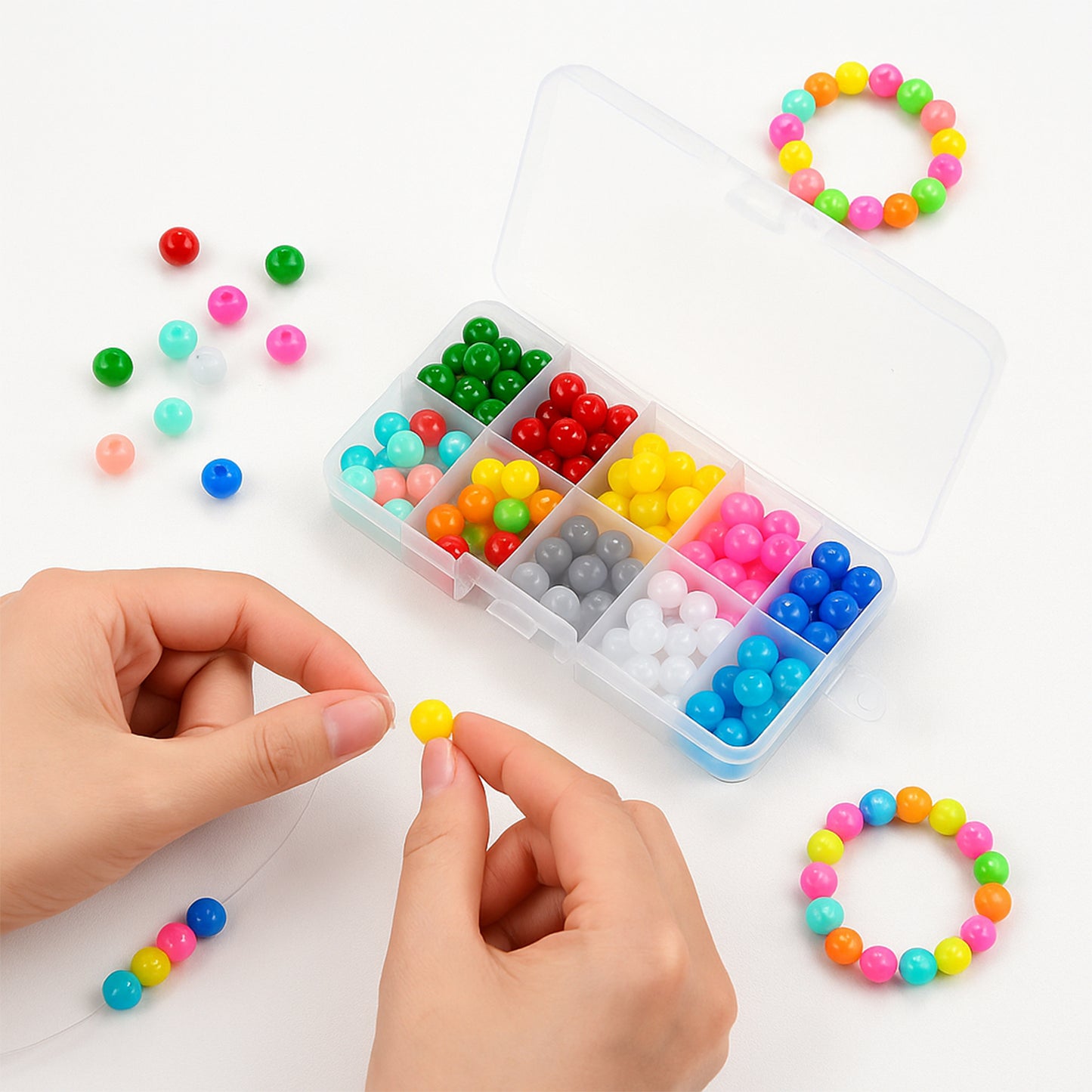 Wukusy premium DIY jewelry making kit with various beads, charms, and tools for creating custom fashion jewelry.