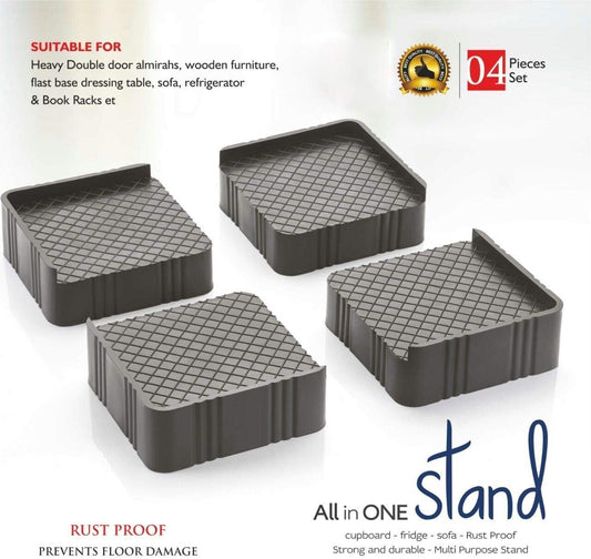 Set of four Wukusy heavy duty cupboard, refrigerator, sofa base stands for home improvement, durable and versatile for various furniture needs.
