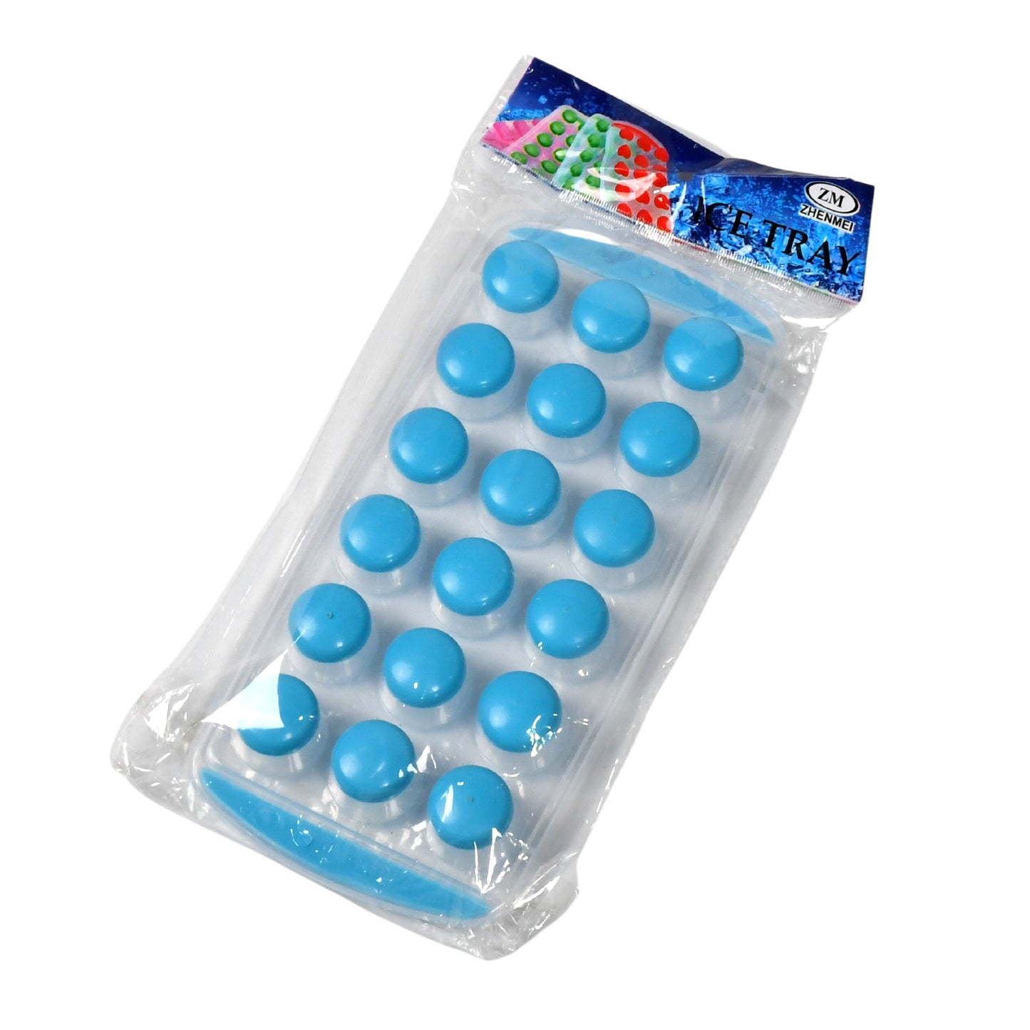 Wukusy 5353 smart push pop out round silicone ice cube tray with flexible bottom for making mini ice cubes and chocolate molds