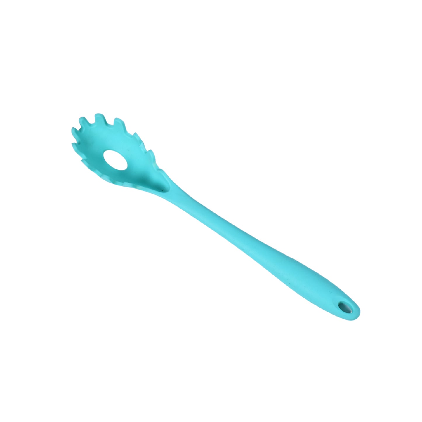 Wukusy 29cm pasta fork spoon made of food-grade material, heat-resistant, non-slip, in a kitchen setting for serving spaghetti.