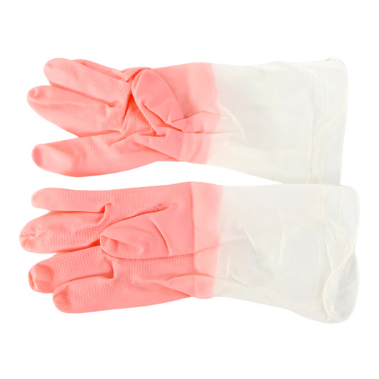 Pair of large reusable household cleaning gloves by Wukusy, made for durable, effective indoor cleaning tasks.