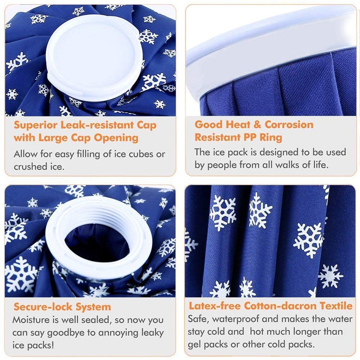 Wukusy 6165 pain reliever ice bag for joint pain relief, shown cooling over affected joints in a health care setting