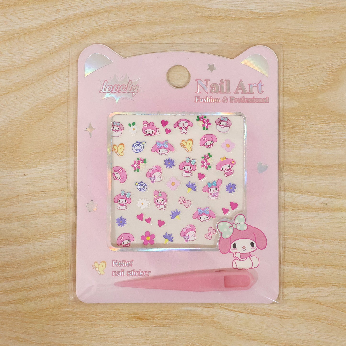 Wukusy cute cartoon nail art sticker set with colorful, playful designs for decorating nails and creating fun nail art looks