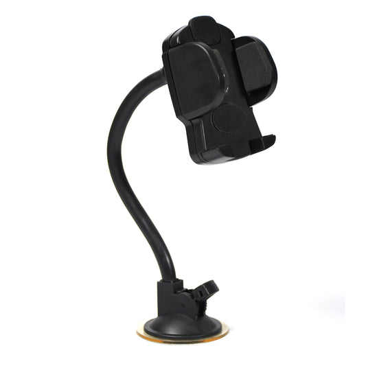 Wukusy 7217 long mobile phone holder with strong suction cup, 27cm arm for car windscreen and dashboard mounting.