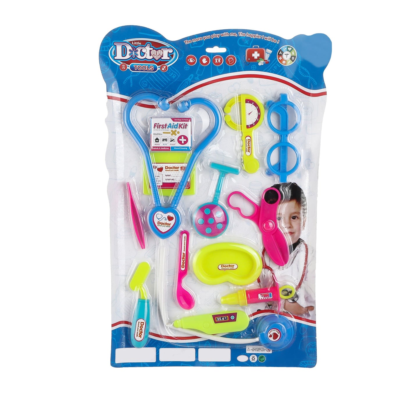 Colorful 1914 Doctor Set for Kids toy by Wukusy, includes pretend medical tools and accessories for imaginative play.