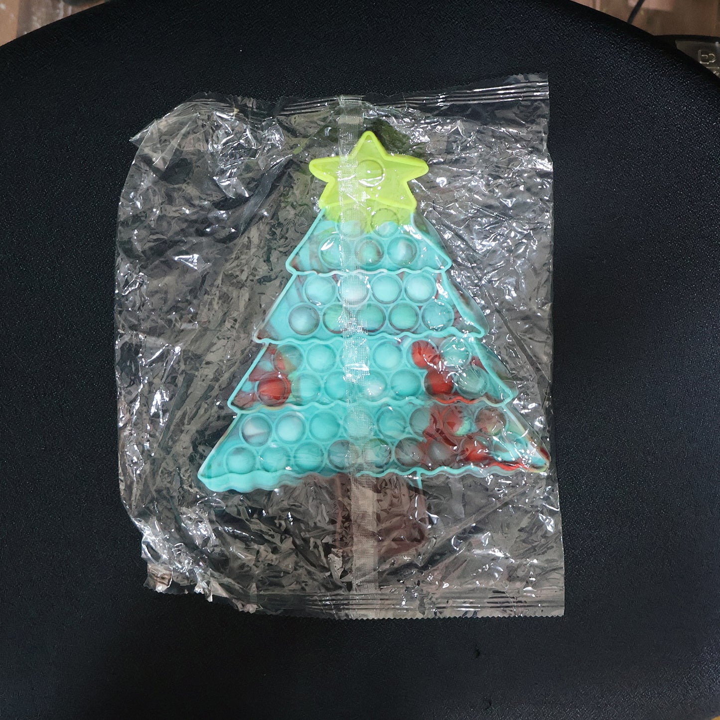 Wukusy premium tree-shaped silicone Pop It fidget toy with colorful bubbles for stress relief and sensory play.
