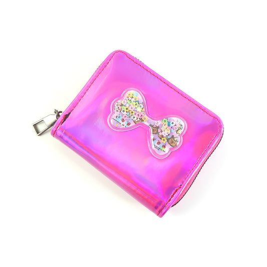 Colorful Wukusy kids' travel wallet featuring multiple compartments and fun design for children.