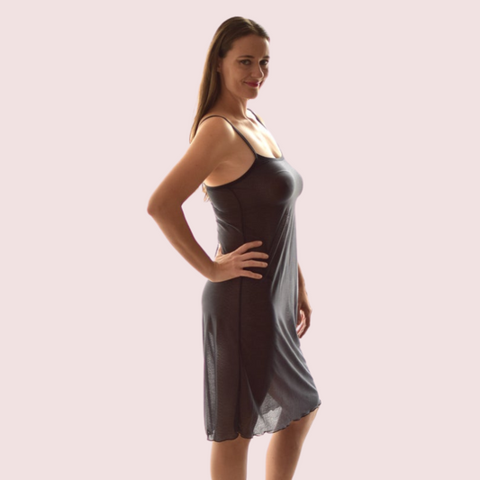 See-through La Femme Mystique nightwear by Snazzyway, featuring elegant lace and delicate fabric for a stylish sleepwear look.
