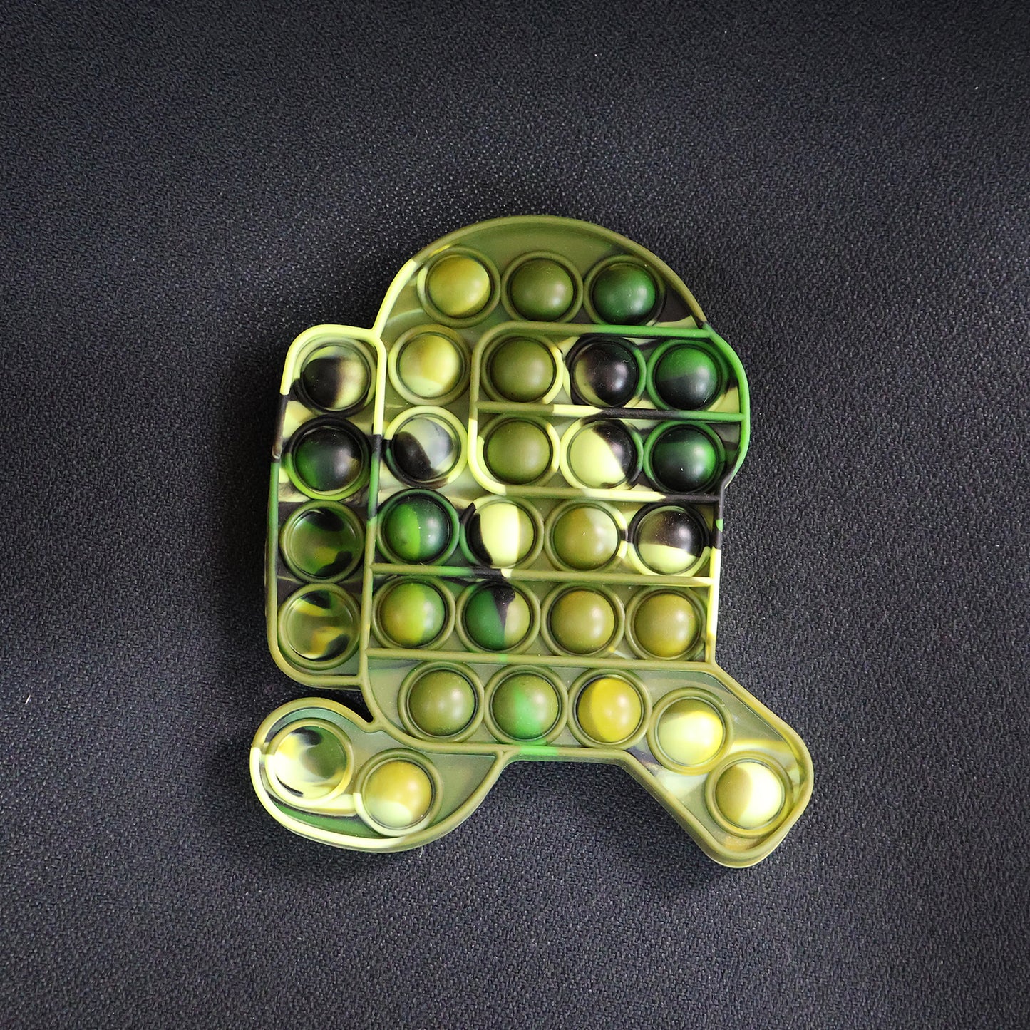 Colorful cartoon shape silicone Pop It fidget toy by Wukusy, showing multiple bubbles for tactile sensory fun.