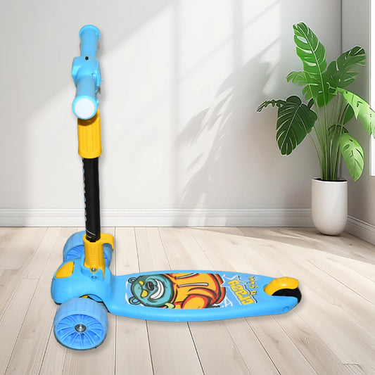 Wukusy jumbo kids' scooter with 2 wheels, steel frame, large foldable design, and adjustable height for safe riding.