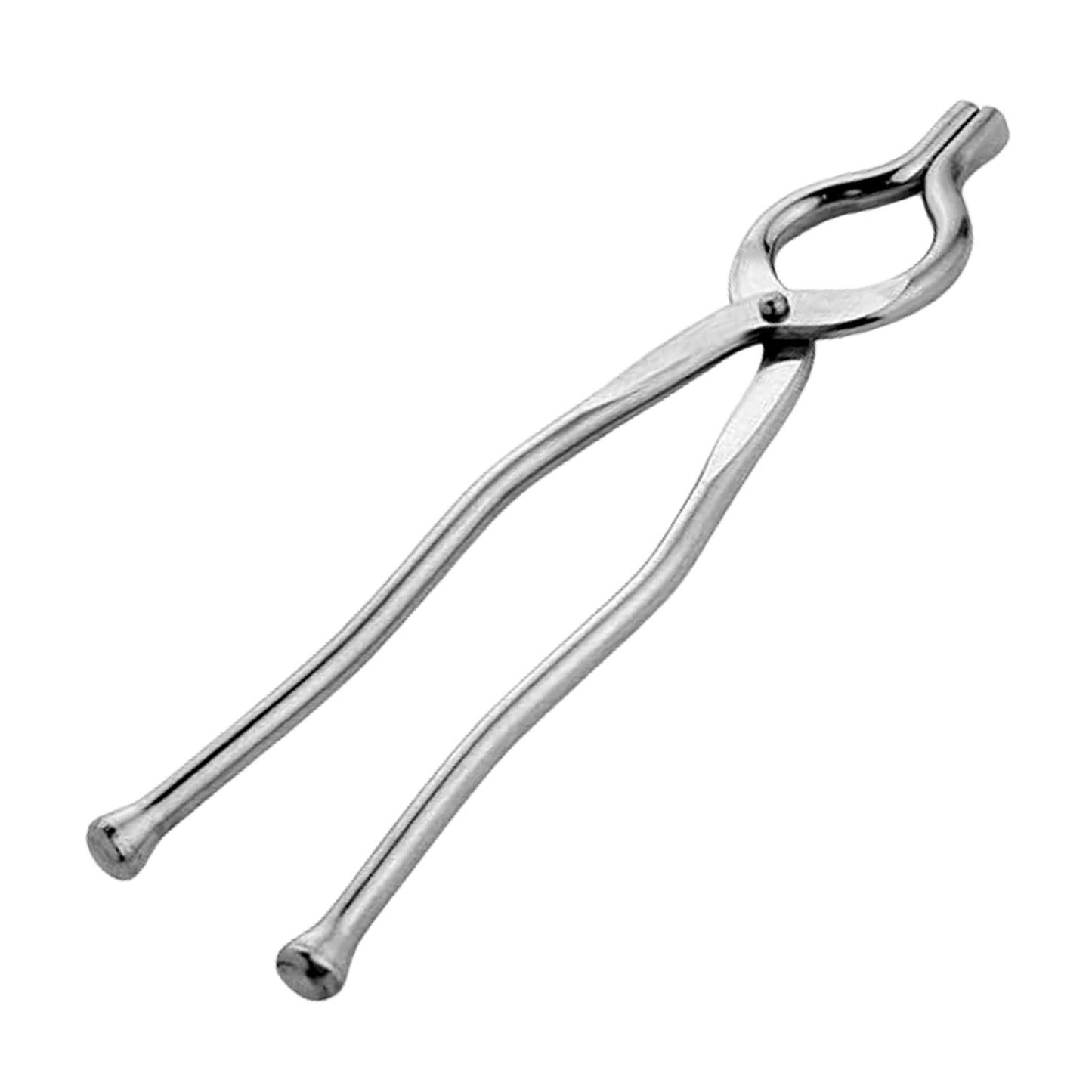 Stainless steel Apex full round sansi pakkad with strong grip, heavy-duty kitchen utensil by Wukusy for home and kitchen use.