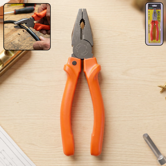 Wukusy heavy duty combination pliers with wire cutting and gripping jaws, ideal for electrical and mechanical tasks.