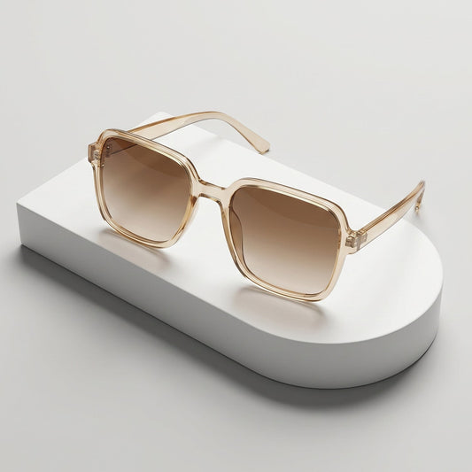Square retro sunglasses for men and women by Wukusy with gradient tinted lenses, stylish and vintage eyewear for sunny days.