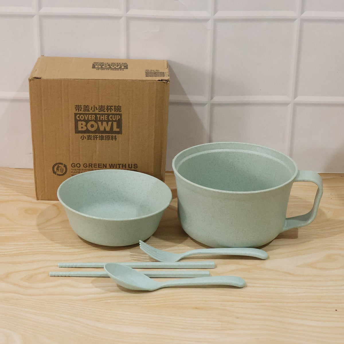 Wheat Straw Dinnerware Set Eco-friendly Durable Kitchen Essentials