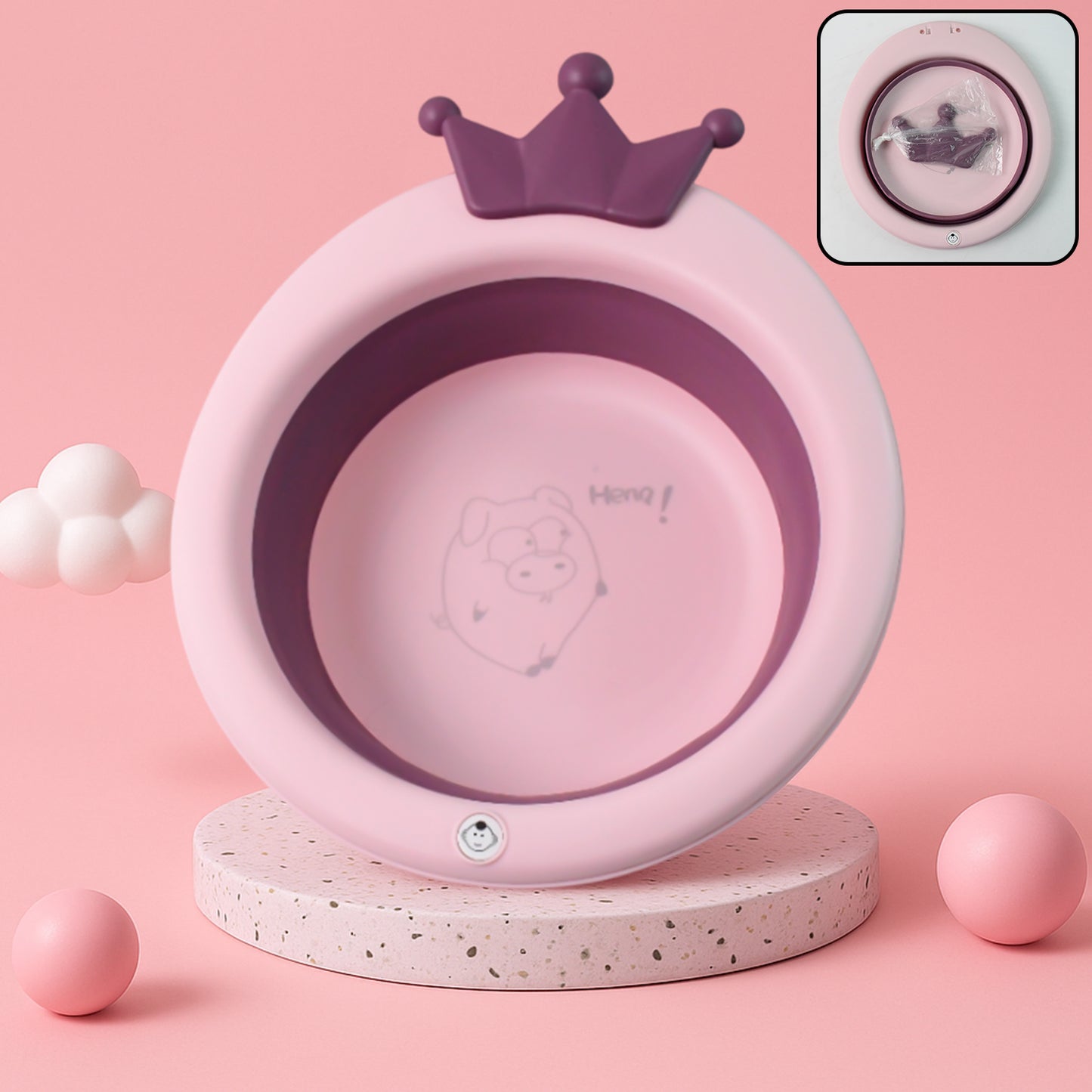 Wukusy premium baby bathtub with non-slip base, soft interior, and ergonomic design for safe, comfortable baby bathing.