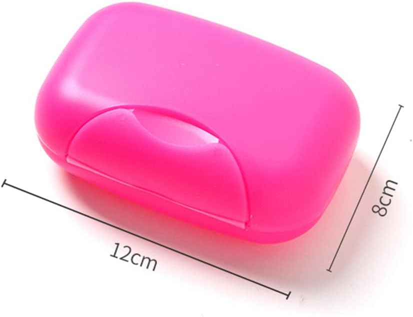 Wukusy travel soap case box made of plastic with cover, waterproof and leakproof soap dish for bathroom and travel use.