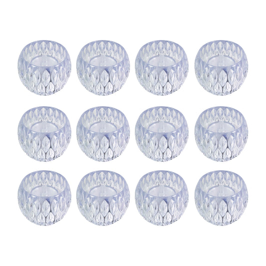 Set of 12 Wukusy crystal-style LED decorative candle lamps for home decor, featuring elegant crystal-like design and warm LED lighting.