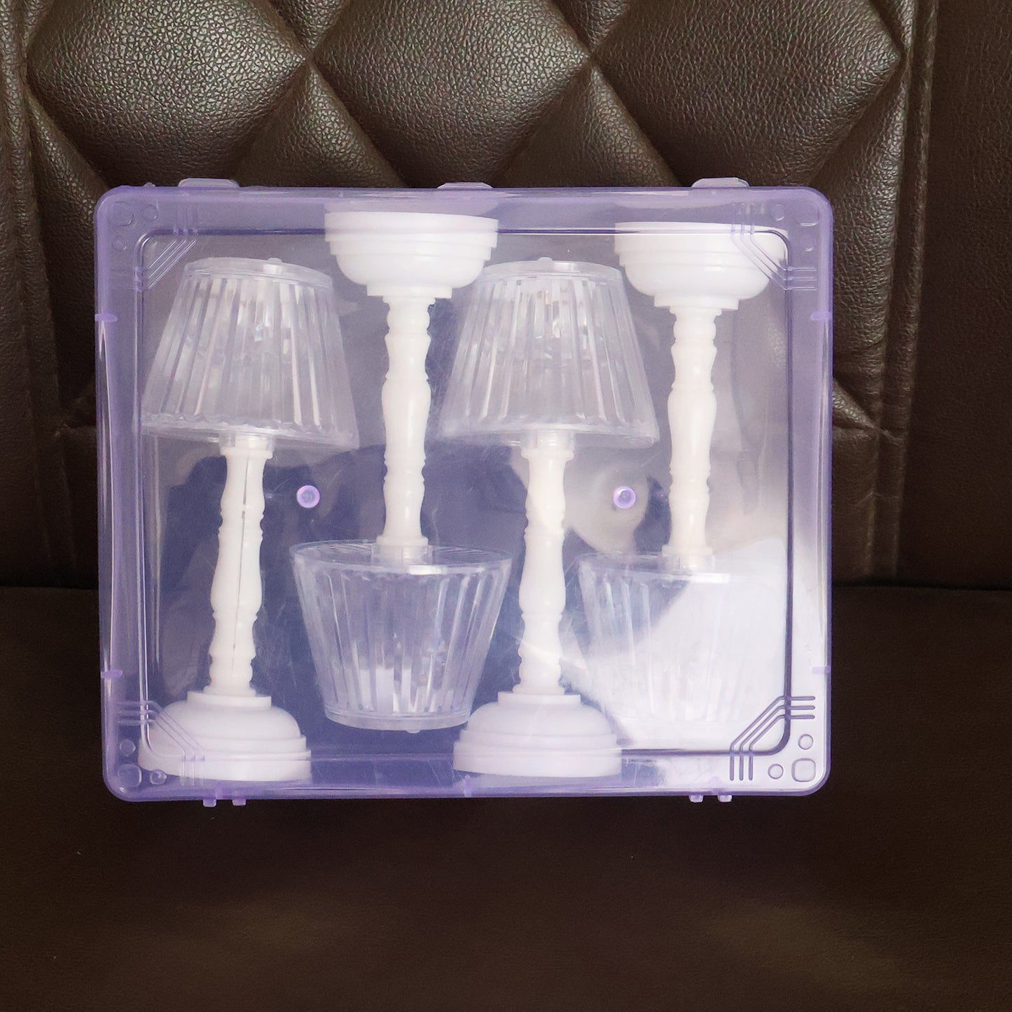 Set of four Wukusy LED crystal table lamps for home decor, featuring elegant glass bases and ambient lighting.