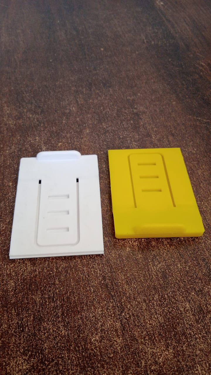 Colorful adjustable foldable plastic mobile phone stand by Wukusy, showing a compact, lightweight design for hands-free use