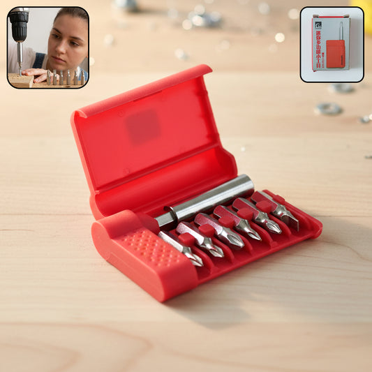 Wukusy mini precision screwdriver bit set with six magnetic bits and holder, ideal for detailed electronic repairs and small screwdriving tasks.