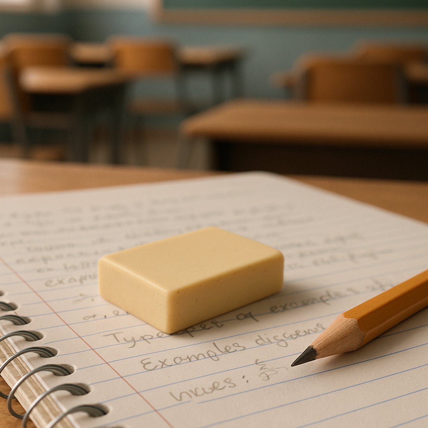 Wukusy premium 4b soft office eraser showing pink rubber surface and compact design for precise erasing tasks