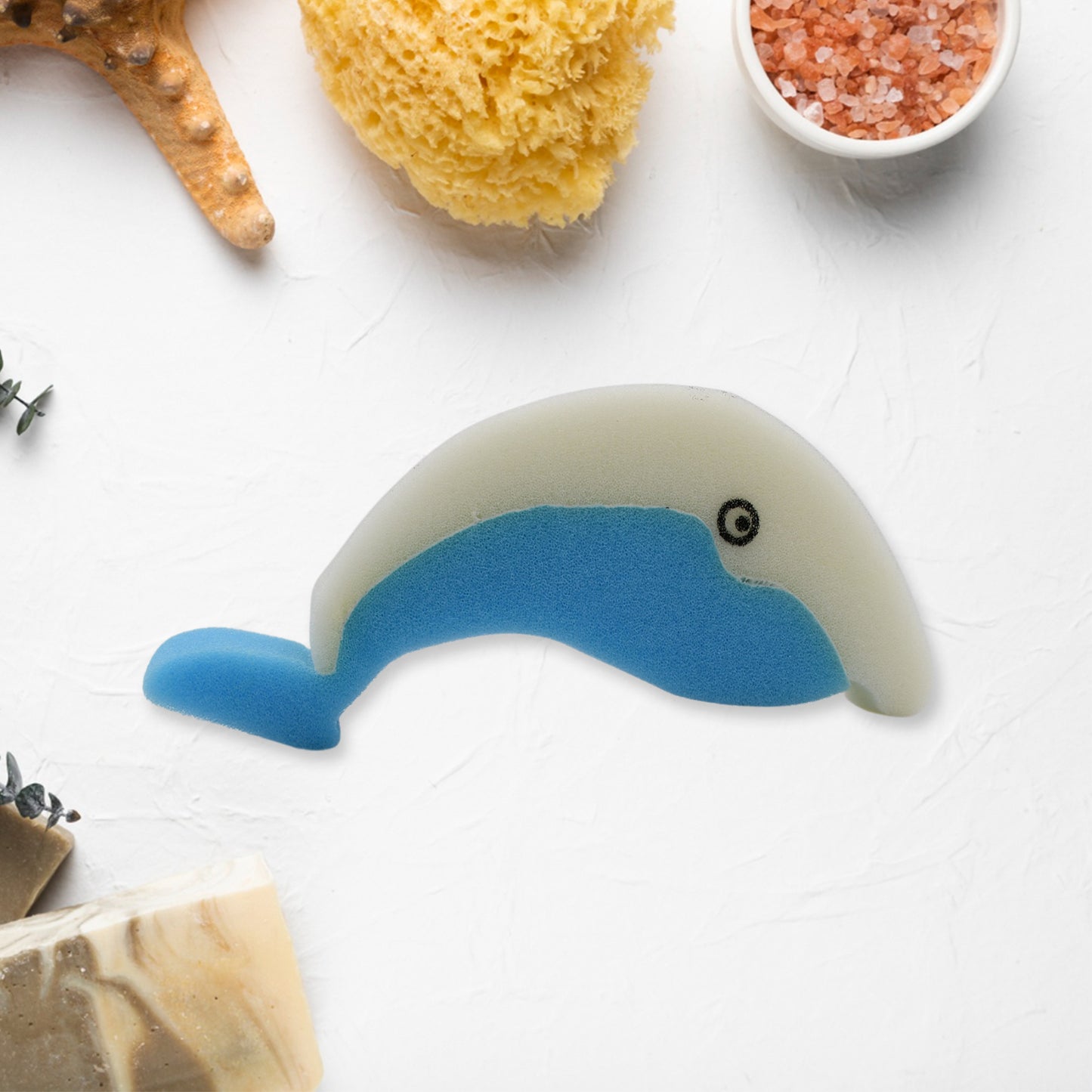 Wukusy Dolfin Sponge Wipe reusable kitchen cleaning sponge, multi-surface safe, durable, and easy to use for effective home cleaning.