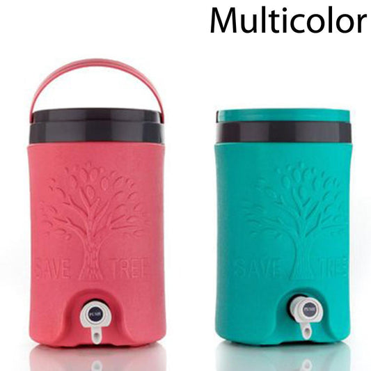 Multi-colored Wukusy 5 Ltr Water Rover Jug made of durable plastic, shown with a sleek design and vibrant colors.