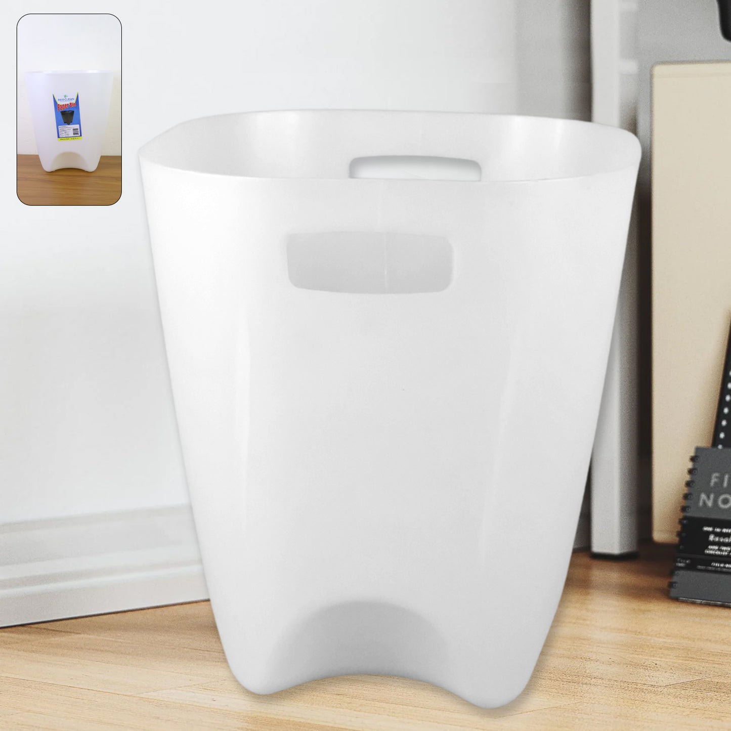 Modern Wukusy dustbin for office and home, 26x23 cm, with a sleek design for indoor waste disposal.