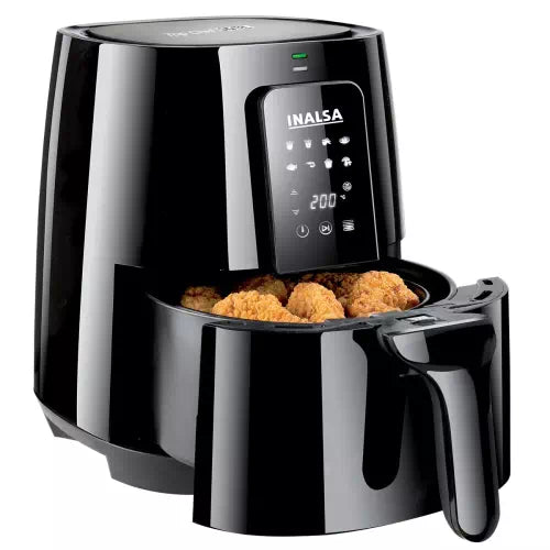 Seasons Inalsa Top Chef Digital Air Fryer with AirCrisp technology, 4L capacity, digital display, and 8 pre-set cooking modes.